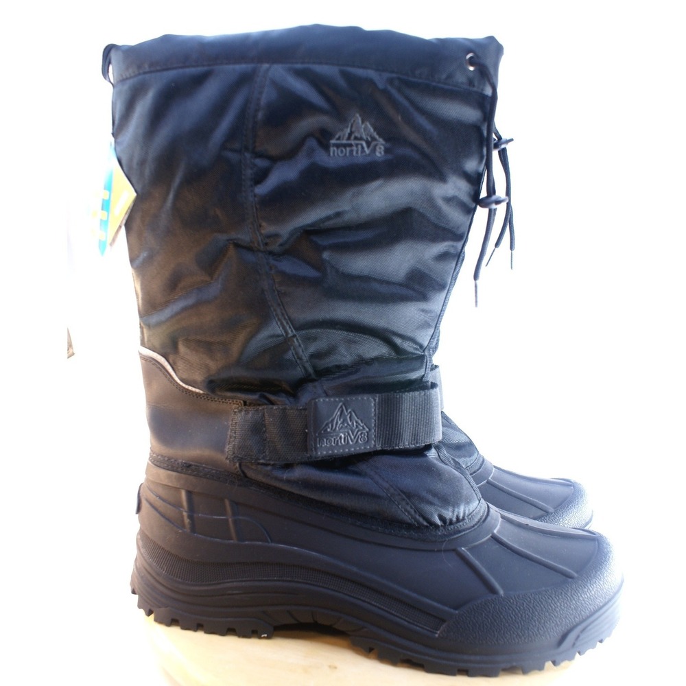 Nortiv8 Quebec-M  Black Insulated Snow Boots 3M Thinsulate Water Resistant 15